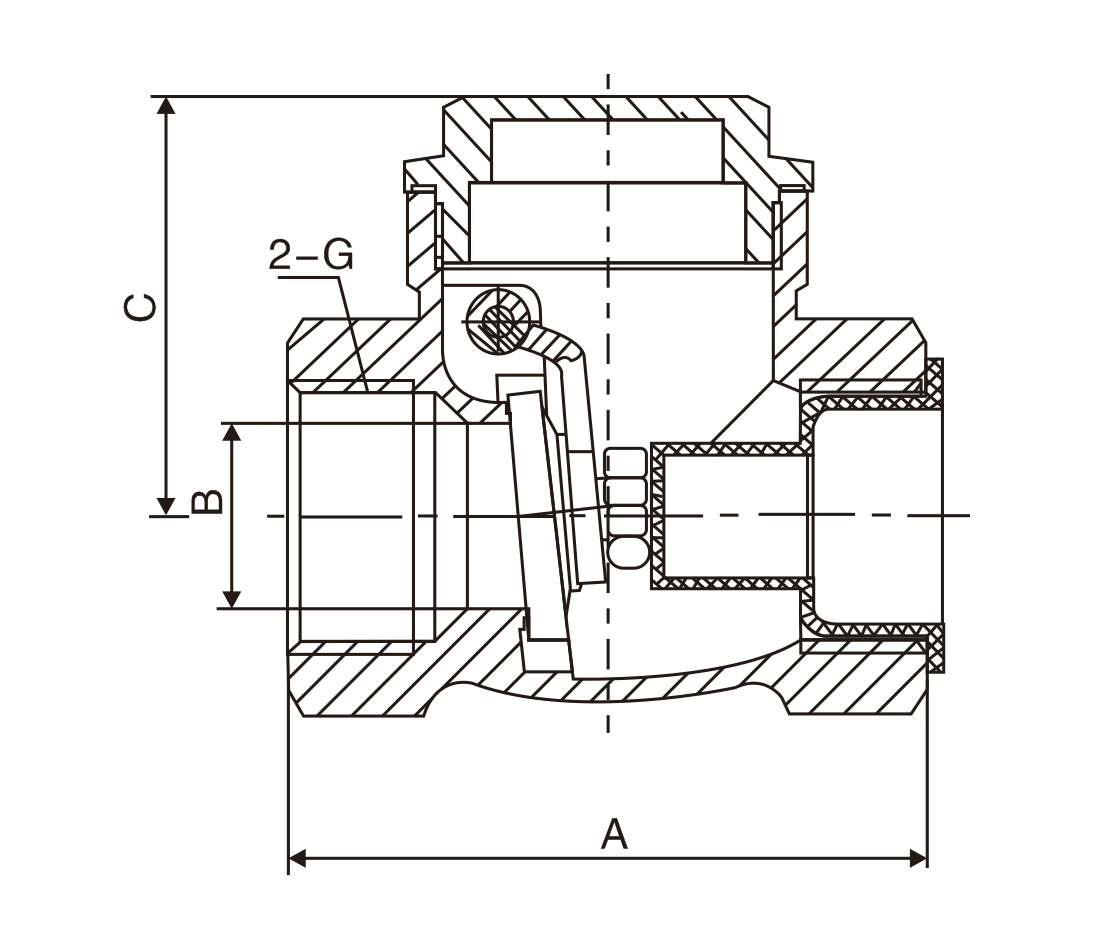 黃銅卧(wo)式止回閥(圖(tu)1)