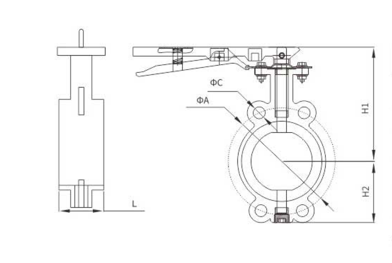 消防對(duì)夾蝶閥(fá)(圖1)