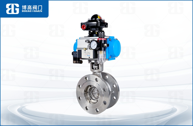 不鏽鋼氣(qi)動法蘭中線蝶(dié)閥